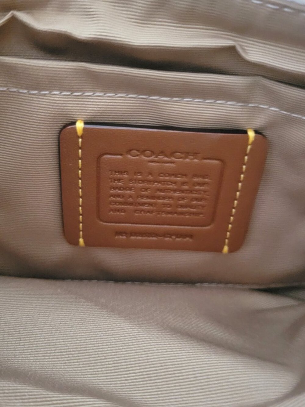 Coach CFD04 Mini Payton Bag Handbag Cherry Print Pebbled Leather Chalk Multi - Picture 7 of 7